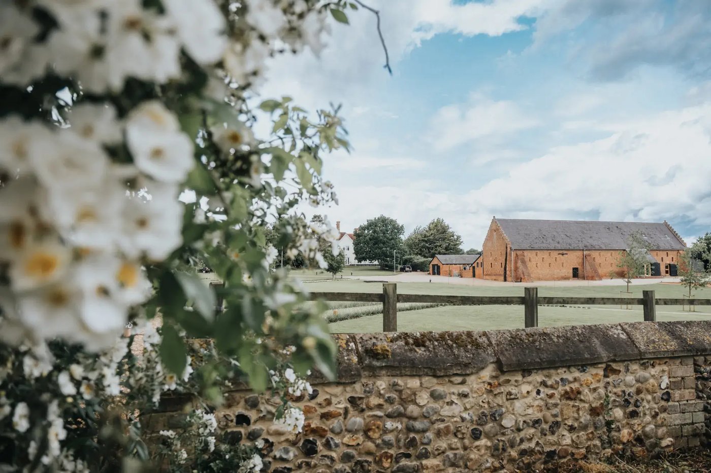 Flowers and green space at Copdock Hall
